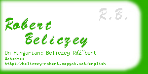 robert beliczey business card